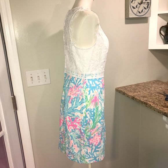 Lilly Pulitzer Sharice coral bay lace sheath dress - Picture 9 of 16